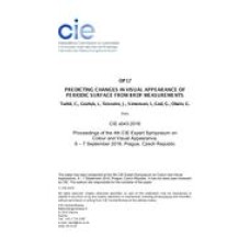 PREDICTING CHANGES IN VISUAL APPEARANCE OF PERIODIC SURFACE FROM BRDF MEASUREMENTS (OP17, Pages 103-110)