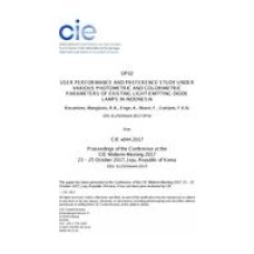 USER PERFORMANCE AND PREFERENCE STUDY UNDER VARIOUS PHOTOMETRIC AND COLORIMETRIC PARAMETERS OF EXISTING LIGHT-EMITTING DIODE LAMPS IN INDONESIA (OP02, Pages 25-31)
