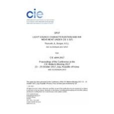 LIGHT SOURCE CHARACTERIZATION AND AIR MOVEMENT UNDER CIE S 025 (OP07, 63-72)