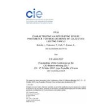 CHARACTERIZING AN INTEGRATING SPHERE PHOTOMETER FOR MEASUREMENTS OF SOLID-STATE LIGHTING PANELS (PP10, 538-543)