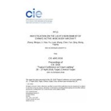 INVESTIGATION ON THE LIGHT ENVIRONMENT OF CHINA'S ACTIVE WIDE-BODY AIRCRAFT (PP13, 309-318)