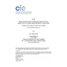 MAIN UNCERTAINTY CONTRIBUTION FACTORS ANALYSIS OF GLARE MEASUREMENT USING ILMD (PP16, 339-345)