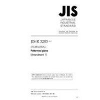 JIS R 3203:2009/AMENDMENT 1:2017