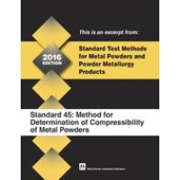 Standard Test Method 45: Method for Determination of Compressibility of Metal Powders