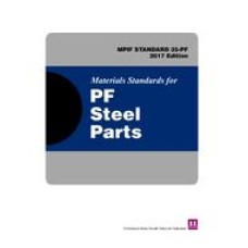 MPIF Standard 35 - PF, PF Steel Parts