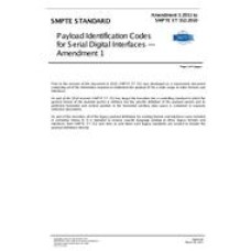 SMPTE Amendment 1:2011 to ST 352:2011